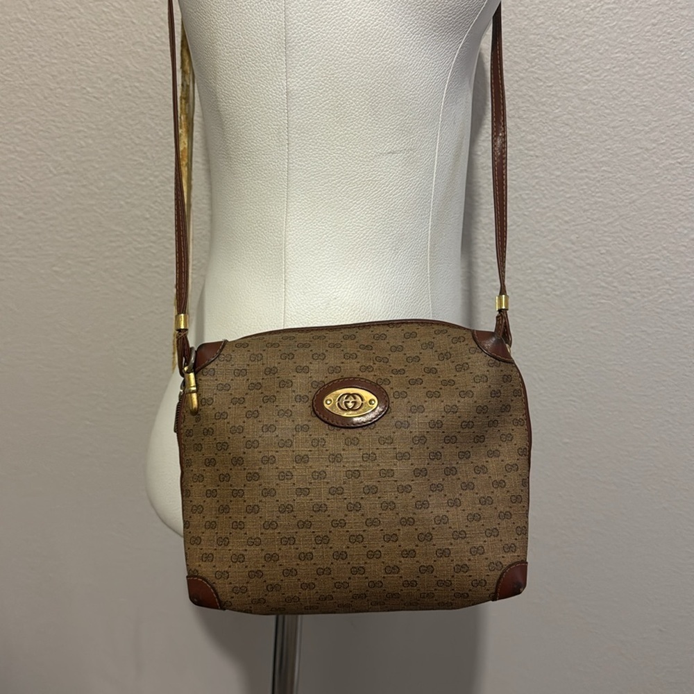 Gucci Micro GG Monogram Messenger Bag Vintage - Picture 2 of 12